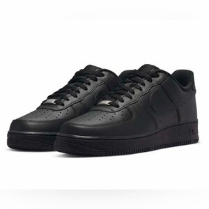 Nike Air Force 1 Low '07 Triple Black Mens 7.5  Black Sports Sneaker CW2288-001